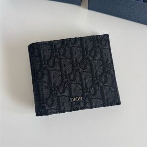 Dior Wallet Black Oblique Jacquard